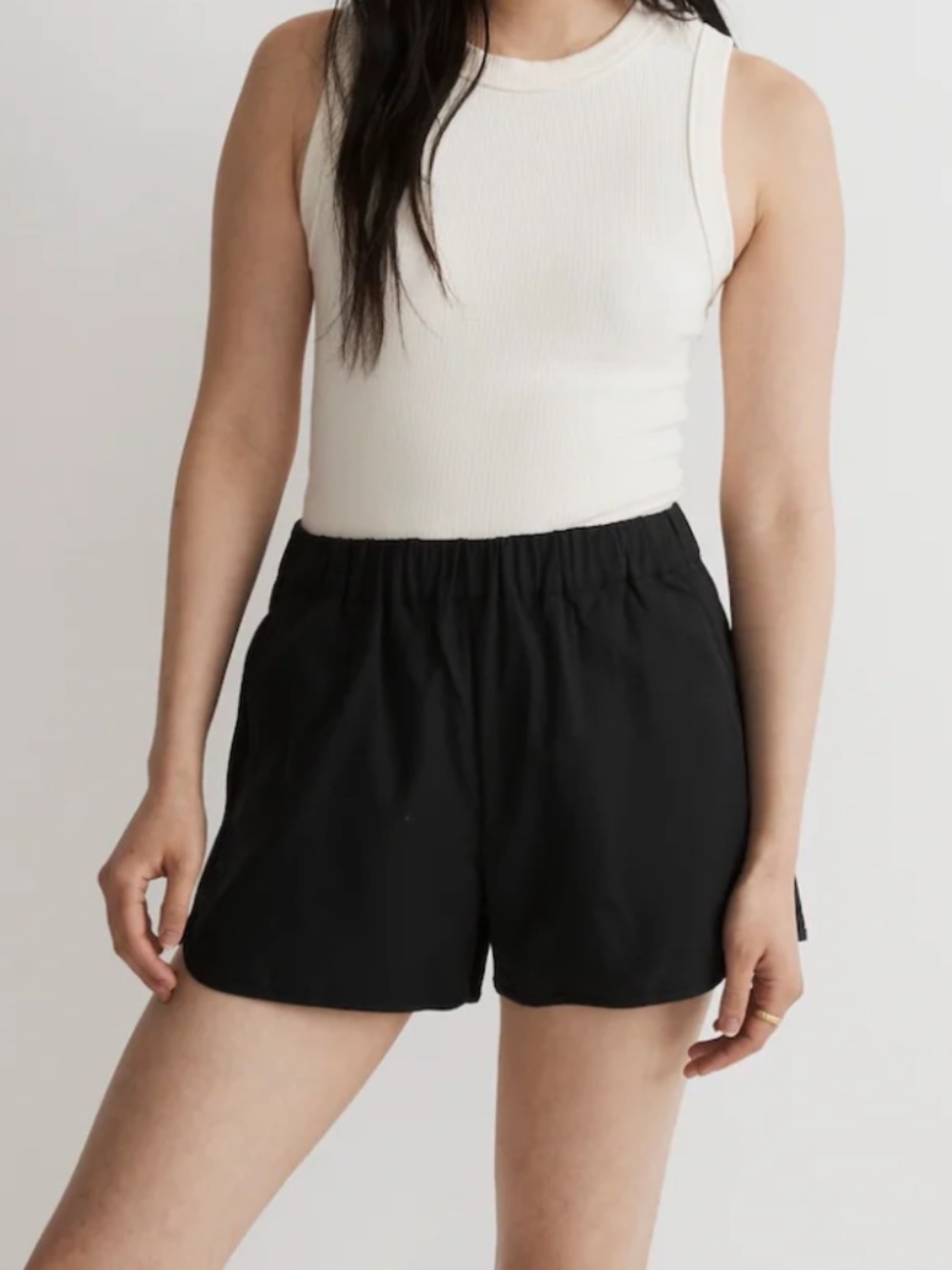 Madewell Black Pull-On Shorts size M